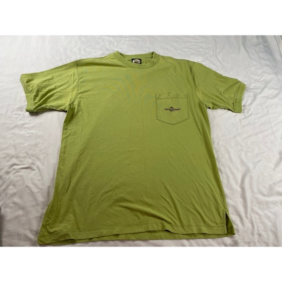 Tommy Bahama Other - Tommy Bahama Pocket T-Shirt Mens XL Lime Green Excellent Embroidered Logo Cotton